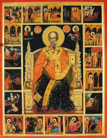 Икона святого Николая монастыря Ставроникита