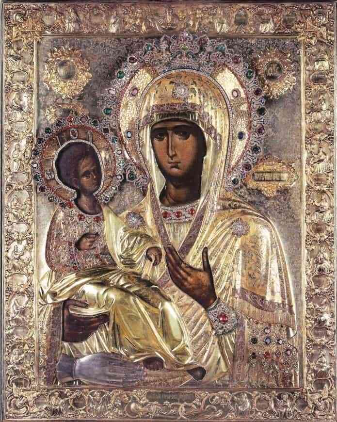 Икона Предвозвестительница монастыря Ватопед
